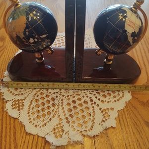Gemstone World Globe bookends